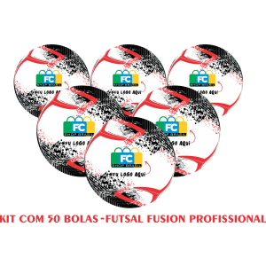 Kit 50 Bolas de Futsal Fusion Profissional 